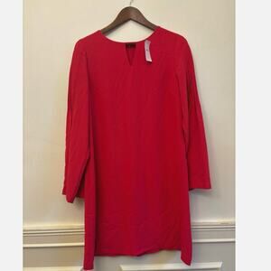 Ann Taylor Women’s Red Long Sleeve Shift Dress – Size 10 – New With Tags